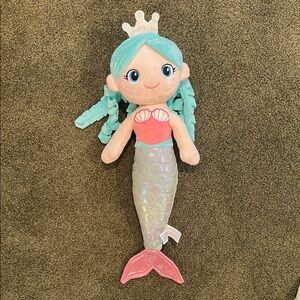 Mermaid Doll with Crown - Pink and Blue